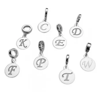 Berloque de Prata 925 - INICIAL-  BERABC