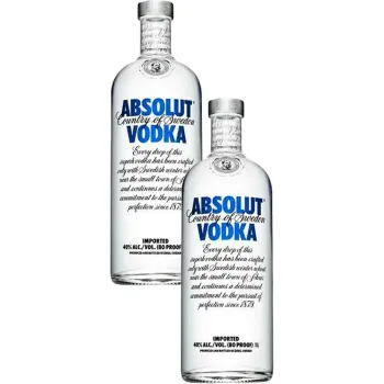 Kit com 2 Vodkas Sueca Absolut 1000ml