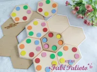 G1.834  Gabarito de Moldes em MDF Pareamento das Cores  - Foto 2