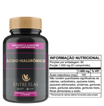 Ácido Hialurônico Entre Elas - 60 Comprimidos - Foto 2