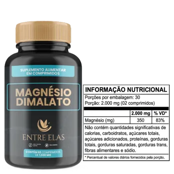 Magnésio Dimalato 1000mg 60 Comprimidos - Foto 2