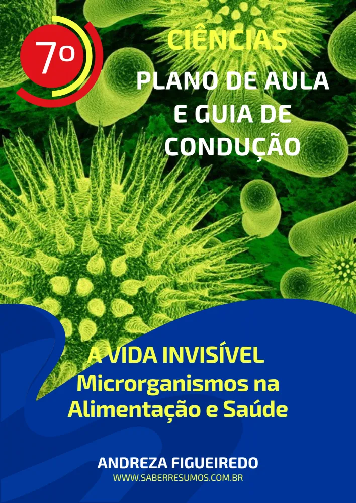 773 -  Ciências - Plano de Aula e Guia de Condução - A Vida Invisível - Microrganismos na Alimentação e Saúde - 7º ano - PDF com 9 páginas
