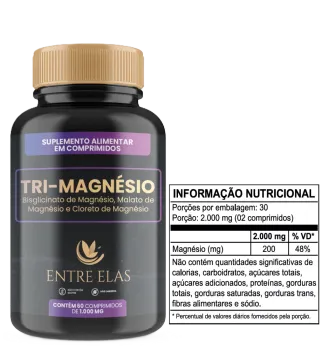 Tri Magnesio 1000mg 60 Comprimidos - Foto 2
