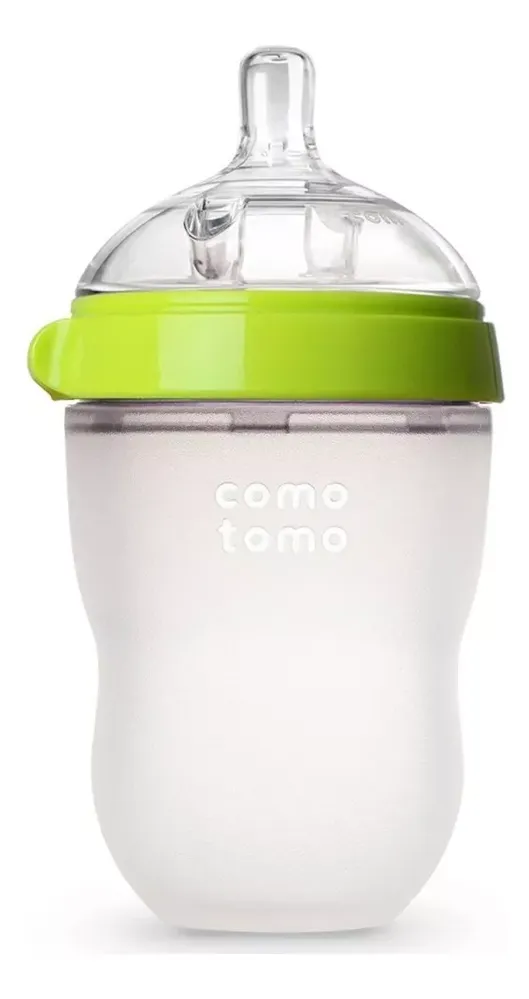 Mamadeira Comotomo Verde 250 ML + Kit Bico Slow Flow  0-3 Imagem
