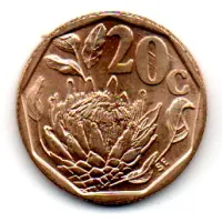 África do Sul - 1995 - 20 Cents - Foto 2