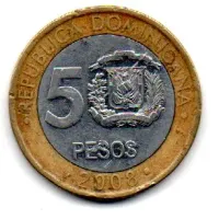 República Dominicana - 2008 - 5 Pesos