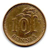 Finlândia - 1982 - 10 Pennia - Foto 2