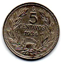 Chile - 1934 - 5 Centavos Imagem