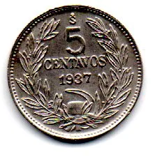 Chile - 1937 - 5 Centavos