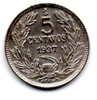 Chile - 1937 - 5 Centavos