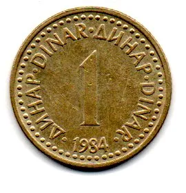 Iugoslávia - 1984 - 1 Dinar