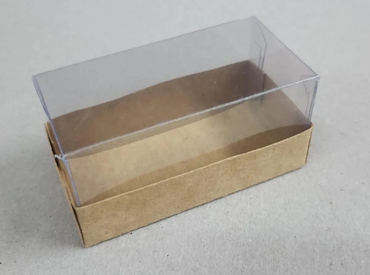  P/ 2 Bombons - 8,0 x 4,0 x 4,0  -  Transparente c/ Kraft ou branca
