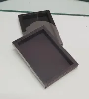 Dobradura 14,0 x 9,5 x 1,5 - Marrom c/ Tampa transparente - Foto 2