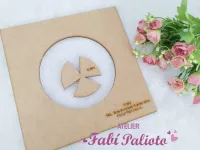 G1.836 Gabarito de Moldes em MDF Caixa Surpresa/Musical 25cm 