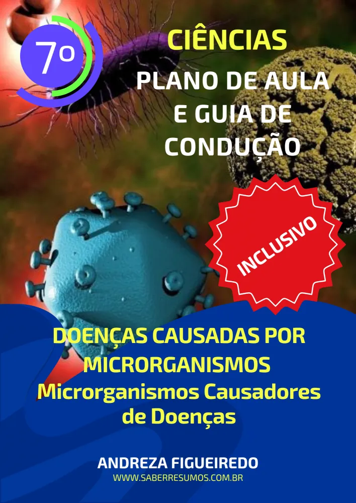 779 - Ciências - Aprendizado Inclusivo - Plano de Aula e Guia de Condução - Doenças Causadas por Microrganismos - Microrganismos Causadores de Doenças - 7º ano - PDF com 11 páginas