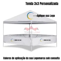 Tenda Piramidal 3x3 com Saia em Lona - Foto 3