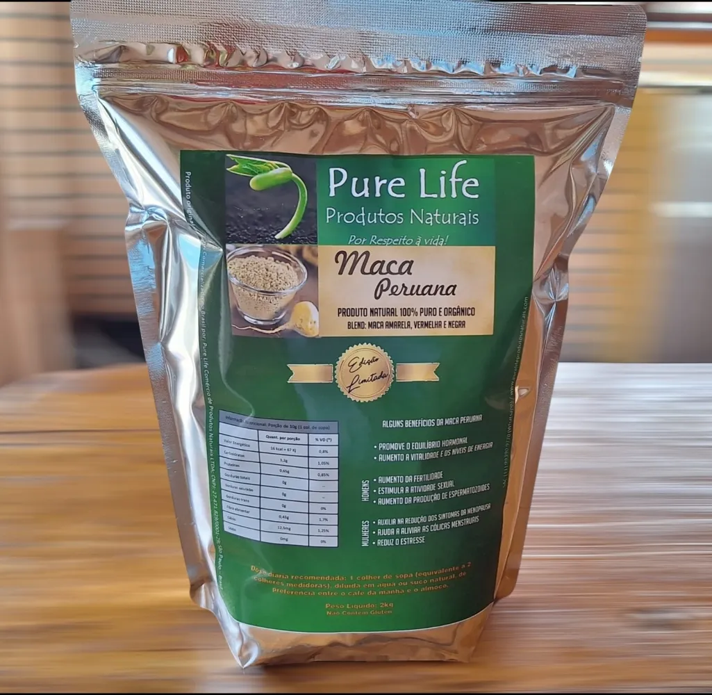 MACA PERUANA PREMIUM - BLEND - 100% PURA - EMBALAGEM PROMOCIONAL COM 2KG