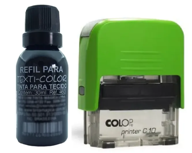 Carimbo COLOP 10 Tinta para roupa ( Tinta para tecidos )