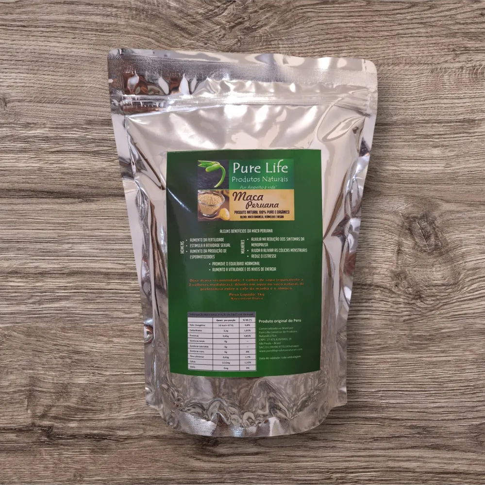  MACA PERUANA PREMIUM  100% PURA E ORGÂNICA (Opções de 1kg a 10kg)