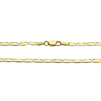 Corrente de ouro amarelo 750 piastrini - SC33158 - Foto 2