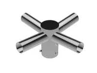  Suporte de Aço para 4 Luminárias Públicas (TOPO DE 75MM)