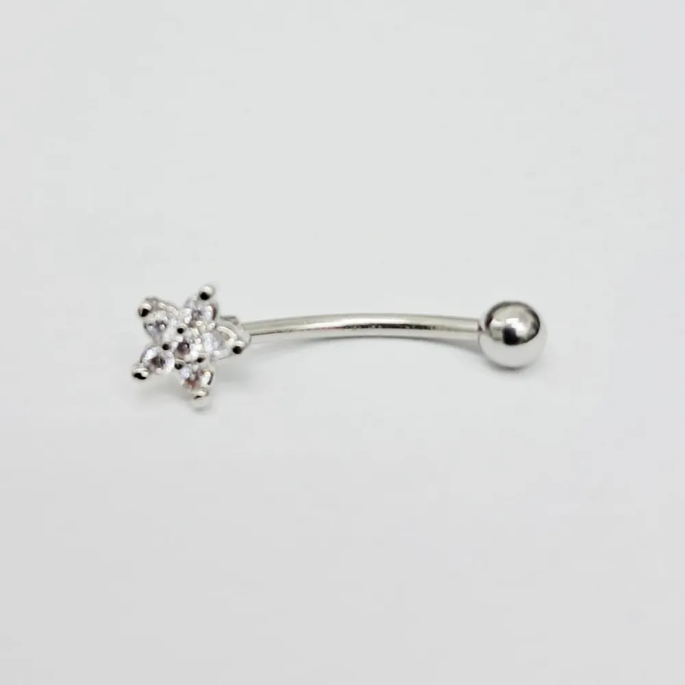 Genital Curvo Aço Banho de Diamante (Cristina) M451 - Estrela BNH12 Imagem