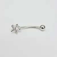 Genital Curvo Aço Banho de Diamante (Cristina) M451 - Estrela BNH10