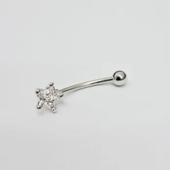 Genital Curvo Aço Banho de Diamante (Cristina) M451 - Estrela BNH10 - Foto 2