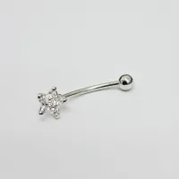Genital Curvo Aço Banho de Diamante (Cristina) M451 - Estrela BNH12 - Foto 2