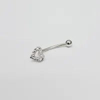 Genital Curvo Aço Banho de Diamante (Cristina) M465 - Coração BNH10 - Foto 2