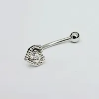 Genital Curvo Aço Banho de Diamante (Cristina) M466 - Coração BNH10 - Foto 2