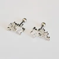 Micro Bell Aço Banho de Diamante ESTRELAS - PINGENTE 037 BNH16
