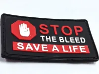 Patch Emborrachado Stop The Bleed Save A Life Formato Retangular - Foto 2
