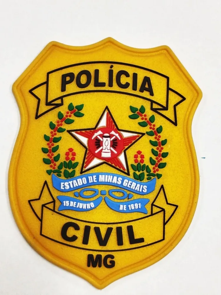 Patch Emborrachado Brasão Polícia Civil Minas Gerais  Color Imagem