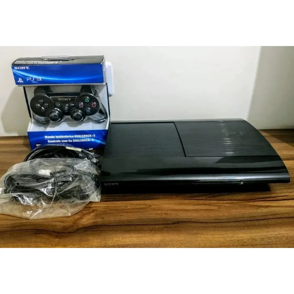 Playstation 3 Ultra Slim HD 500GB Com Milhares de Jogos  Ps1, Ps2, PS3  e Retro