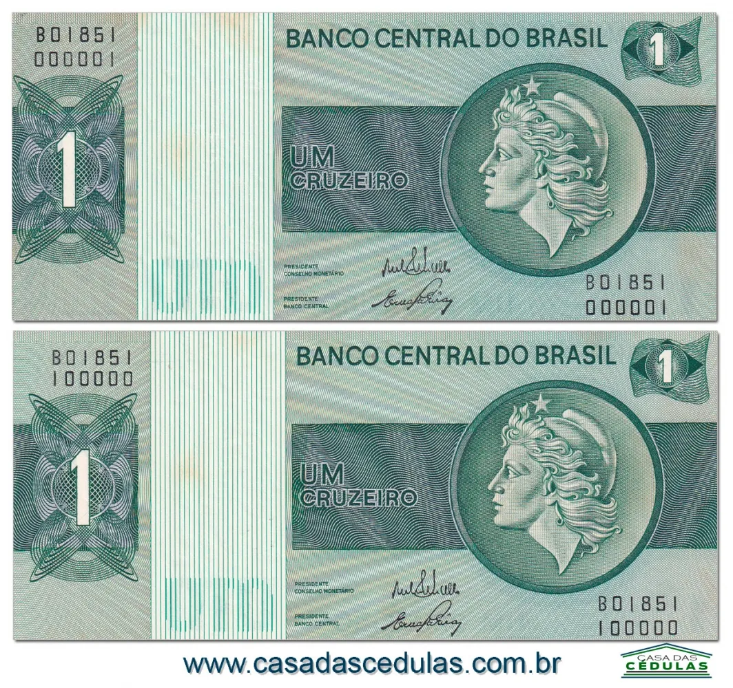 Casal Perfeito -  A primeira e a última Cédula da Serie - 000001 e 100000