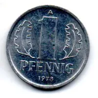 Alemanha - República Democrática (DDR) - 1978 - 1 Pfennig