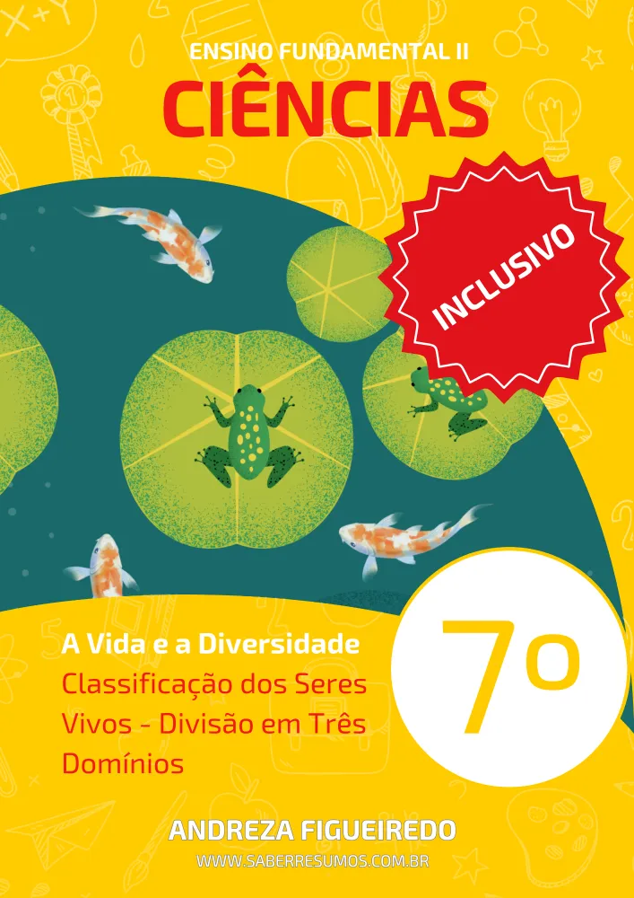 785 - Ciências - Aprendizado Inclusivo - A Vida e a Diversidade - Classificação dos Seres Vivos - Divisão em Três Domínios - 7º ano - PDF com 13 páginas Imagem