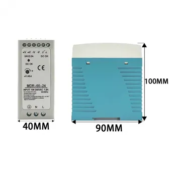 FONTE CHAVEADA PARA TRILHO DIN 24V 60W MDR-60-24  - Foto 2