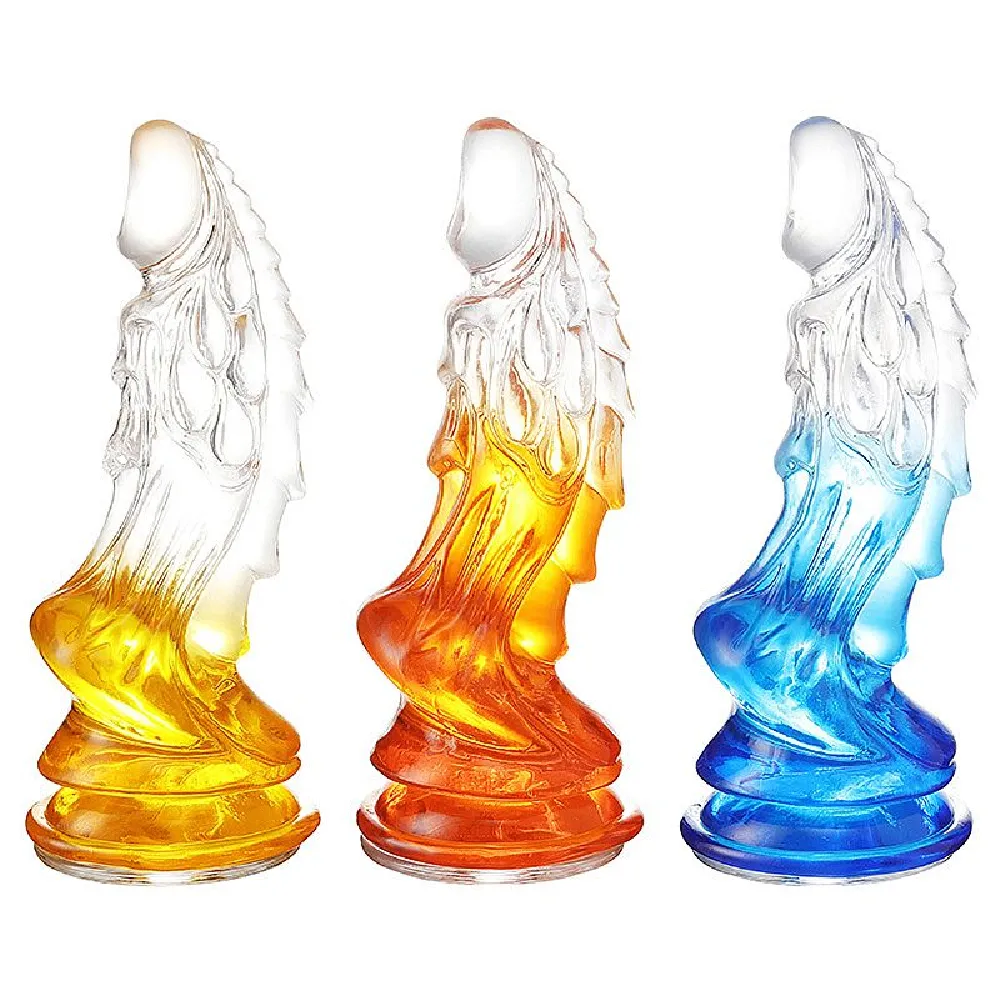 DILDO DUO NA COR TRANSPARENTE E VERMELHA EM SILICONE JELLY  .                                                                       LIBYSEXSHOP