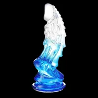 DILDO DUO NA COR TRANSPARENTE E VERMELHA EM SILICONE JELLY  .                                                                       LIBYSEXSHOP - Foto 10