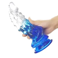 DILDO DUO NA COR TRANSPARENTE E VERMELHA EM SILICONE JELLY  .                                                                       LIBYSEXSHOP - Foto 13