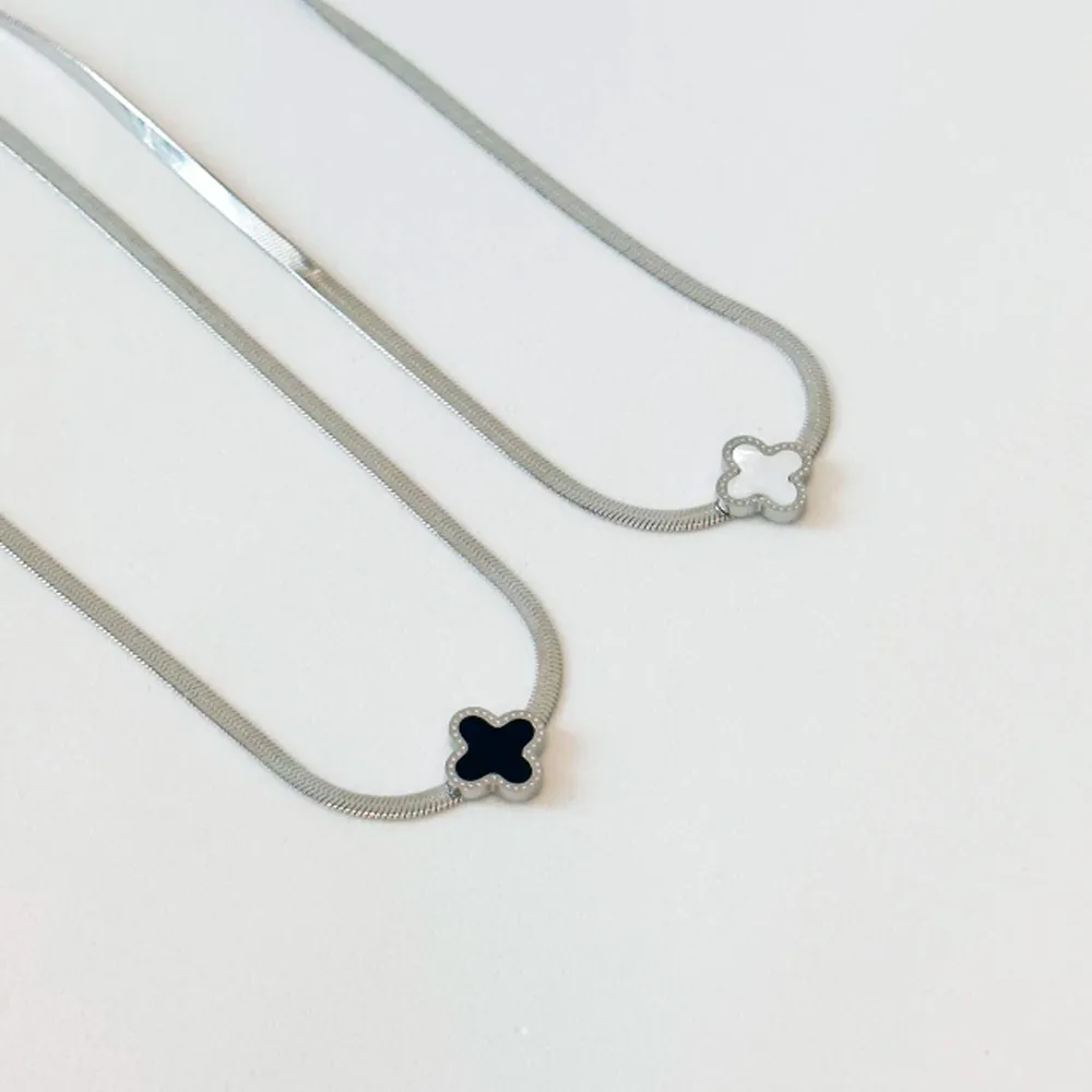 Colar Chocker Fita Trevo - Aço Inox 316L Imagem