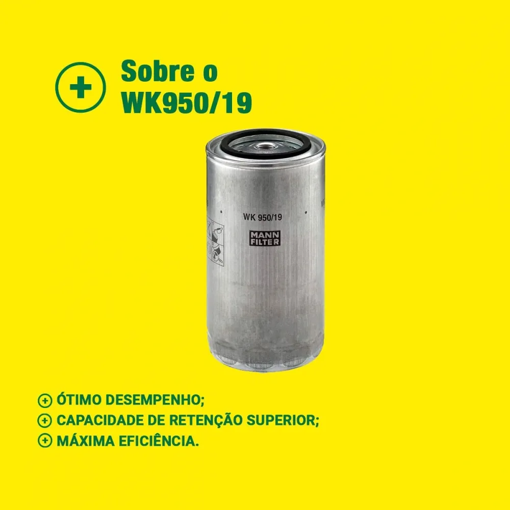 MANN-FILTER WK950/19 Filtro de Combustível Mann Trakker 2012 até 2025