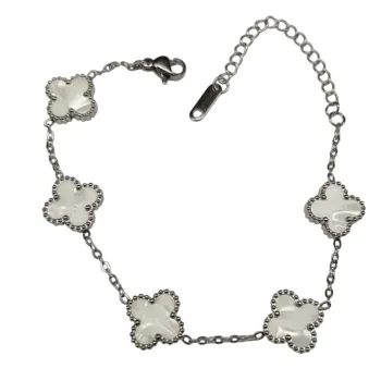 Pulseira de 5 trevos - Aço Inox 316L  - Foto 2