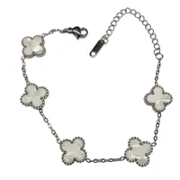Pulseira de 5 trevos - Aço Inox 316L  - Foto 2