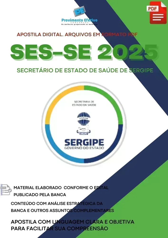Apostila SES SE Psicólogo 2025 Imagem