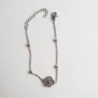 Pulseira De Trevos Texturizada Cravejada - Aço Inox 316L