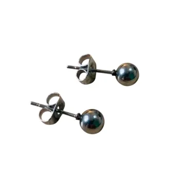 Brinco de  bolinha - Aço Inoxidável 316L - Foto 2