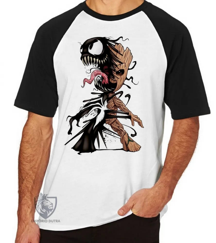 Camiseta venom homem aranha groot tamanho M
